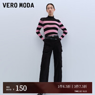 VEROMODA格雷系休閑褲春季休閑純棉中腰九分垮褲女324150003 S59黑色 160/64A/S