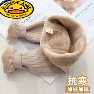 迪士尼（Disney）寶寶打底褲秋冬加絨嬰兒保暖褲大屁股一歲男女童九分棉褲子冬裝厚 杏色-加絨加厚【純色光板九分】- 均碼 S 碼身高65-80厘米