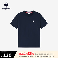 樂卡克法國公雞夏季圓領(lǐng)短袖T恤 L242UECA0301 藏青色 2XL