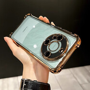 正屋適用紅米note14pro透明電鍍手機殼小米15四角防摔帶鏡頭保護套K80 金色 紅米 note14pro+ 5G