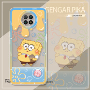 小寸心紅米Note14Pro手機殼紅米Note14ProPlus天使眼紅米Note9 5G全包軟硅膠防摔保護套新款鏡頭 Note9 5G【TS075漸變海綿寶寶】