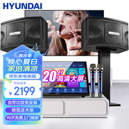 HYUNDAI現(xiàn)代家庭影院ktv音響套裝電腦電視客廳家用k歌點(diǎn)歌卡拉ok全套專業(yè)功放音箱設(shè)備 【20-50平包廂推薦】8吋重低音點(diǎn)歌機(jī)套裝