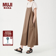 無(wú)印良品（MUJI） 女式 泡泡紗吊帶連衣裙 BC06CC3S 吊帶裙 裙子長(zhǎng)裙 摩卡棕色 L-XL