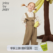 jnby by JNBY江南布衣童裝背帶連體褲夏款荷葉邊設(shè)計(jì)舒適長(zhǎng)褲女童1N4E1516A 269綠卡其 100 cm