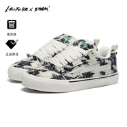 LIGHTNING X STORM畢加索畫作聯(lián)名休閑閃電面包鞋情侶小香風(fēng)透氣帆布運(yùn)動板鞋子男女 煙墨灰 40