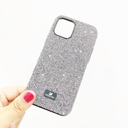 其他家蘋(píng)果16施華洛天鵝適用鉆石iphone15手機保護殼奢華14閃鉆高端全包 星空灰 iPhone11