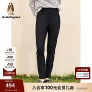 Hush Puppies暇步士女裝秋季舒適彈力百搭黑色修身休閑小腳褲 188黑色 28