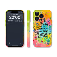 KYODO多巴胺手機(jī)殼色彩英文 適用iPhone16/15promax華為nova11暢享60軟OPPO蘋(píng)果13vivos18小眾IQOO10小 全包軟殼L605 OPPO Find X6 Pro