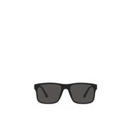 Polo Ralph Lauren幾何框太陽鏡男輕便時尚潮流眼鏡 黑色 57
