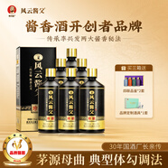風(fēng)云醬父珍釀 純糧53度500ml醬香白酒 醬父秘制工藝 老酒調制送禮宴請整箱 53度 500mL 18瓶