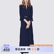 MeetMetro瑪依爾法式仙女連衣裙女2025春新款高端氣質(zhì)純欲風裙子禮服長裙 藏藍【現(xiàn)貨】 S