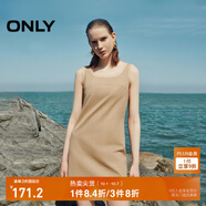 ONLY秋季精致設計感拼接顯瘦無(wú)袖短裙連衣裙女|124307054 H99 棕色花紗 M (165) 84A