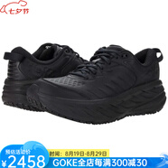 HOKA ONE ONE女鞋運動鞋Bondi SR公路跑鞋減震防水全粒面皮革鞋面舒適9396277 Black/Black 9