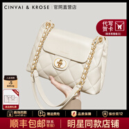 CinvaiKrose腋下鏈條包包女款2025年新款斜挎包大容量托特女包生日圣誕節禮物 米白【送女友老婆女生禮物走心】