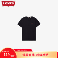 Levi's李維斯25春夏新款情侶簡約休閑時尚寬松LOGO印花短袖T恤 黑色 002U3-0001 XL