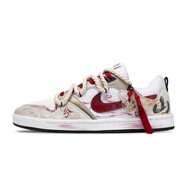 耐克（NIKE）【定制球鞋】Nike SB Alleyoop 紅兮山 國風 手繪 潮流 時尚 防滑 米紅 41