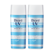 碧柔（Biore）沁涼防曬霜SPF50+防紫外線(xiàn)水潤不油膩90ml男女學(xué)生軍訓防曬霜 【囤貨】沁涼水活水凝露90ml*2