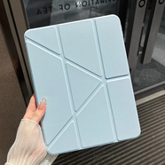 倪爾克iPad11保護(hù)殼3+Y型折疊2025新款iPadAir7/6保護(hù)套亞克力Pro11寸防彎帶筆槽蘋(píng)果第10/9代高透硬殼 白冰藍(lán)【3+Y型折疊】贈(zèng)鋼化膜+觸屏筆 iPad11/10【11英寸】