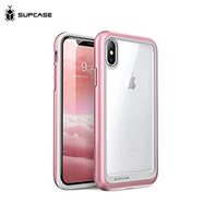 supcaseSUPCASE適用蘋(píng)果iPhone11pro手機殼透明全包防摔14plus硅膠軟tpu硬13pro保護套11promaxmini輕薄手 【玫瑰金邊框+透明背殼】 iPhone_X