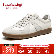 楓葉（leaveland）意大利男鞋2025新品真牛皮復古情侶款德訓鞋戶(hù)外男士運動(dòng)休閑板鞋 【升級版抑菌】白色（皮鞋碼） 36