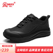 強人3515戶外訓練鞋黑色防水登山鞋耐磨凱夫拉防穿刺越野徒步鞋 黑色 44