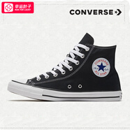 匡威（Converse）男鞋女鞋 ALL STAR系列經(jīng)典帆布鞋休閑情侶休閑鞋學(xué)生板鞋 【常青黑高】側(cè)邊加厚橡膠 101010 37.5