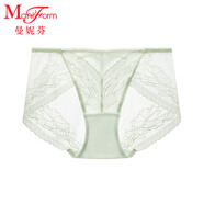 曼妮芬新款性感蕾絲透氣中低腰內(nèi)褲 女士抗菌底檔短褲底褲 070綠色 M 160/90