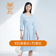 鹿王【斷碼特賣(mài) 】桑蠶絲春夏款連衣裙/半身裙/針織衫/針織短袖/上衣 海浪藍鯨魚(yú)氣球 M 165/84A