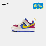 NIKE 耐克童鞋學步鞋男女童休閑板鞋COURT BOROUGH魔術貼運動鞋嬰童