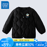 真維斯兒童輕薄款羽絨服內(nèi)膽男童秋冬季校服神器時尚女童純色冬裝 黑 120