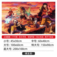 海賊王動(dòng)漫海報墻紙路飛索隆艾斯宿舍臥室超大墻貼紙壁畫(huà)定制自粘 西瓜紅海賊王-298 單張45x30厘米背膠(不帶框)