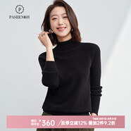 帕什【 24新款新色】羊絨衫女高領(lǐng)秋冬插肩長(zhǎng)袖百搭毛衣女PS-05 經(jīng)典黑 XL（125-140斤）