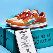 AJ莆田男鞋低幫鞋子男dunk黑白熊貓aj空軍一號板鞋運動(dòng)鞋女童 dunk棕紅 42 碼6