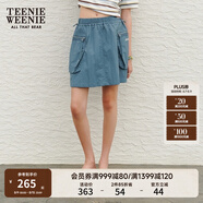 Teenie Weenie小熊女裝簡約夏裝戶外工裝風半身裙時尚運動短裙 深藍色 M (165)