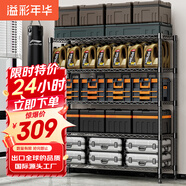 溢彩年華 1.2米重型貨架家用倉儲物架多功能收納架落地架子家用置物架2608