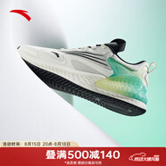 安踏（ANTA）C37+丨軟底跑步鞋男減震透氣跳繩鞋休閑網(wǎng)面透 象牙白/基礎(chǔ)黑-9 39