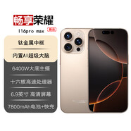 暢享榮耀2025新品手機i16Promax6年質(zhì)保1TB大內存5G雙卡120hz全網(wǎng)7800mAh 鈦沙金 5G全網(wǎng)通【雙卡雙待】 8GB+126GB