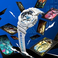 卡西歐（CASIO）黑金手表gshock黑白賽車冰韌運(yùn)動(dòng)時(shí)尚學(xué)生防水送男友七夕禮物腕表 GA-110HDS-7APRT凸變英雄