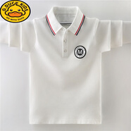 G.duck2-15歲男童T恤長(cháng)袖春秋薄款POLO衫中大童韓版洋氣翻領(lǐng)棉打底衫秋 白色 lyj長(cháng)袖MT恤 160 cm