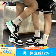 耐克（NIKE）【潮】Air Jordan aj1板鞋男女情侶新款低幫休閑運動(dòng)籃球鞋休閑鞋 553560/553558-131 白綠 女款GS 38