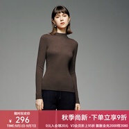 顏域羊毛內搭針織衫女2025新款冬季糖果色修身顯瘦半高領(lǐng)打底毛衣 咖色 S/36