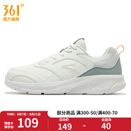 361度女鞋運(yùn)動(dòng)鞋秋季新款361度女常規(guī)跑鞋 羽毛白/淺煙綠 38