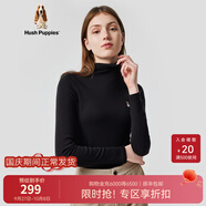 暇步士（Hush Puppies）女裝秋中高領(lǐng)長(cháng)袖打底衫T恤 188黑色 XS