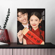 完壯婚紗照相框定制感結(jié)婚照全家福寶寶照創(chuàng)意多宮格桌擺 8寸滿屏15-20cm_橫豎通用 鏡面無邊框+超高清水晶照片