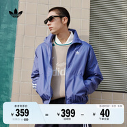 adidas休閑簡約三條紋梭織立領(lǐng)夾克外套男裝秋季阿迪達(dá)斯三葉草   深藍(lán)(推薦選大一碼)   S
