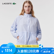 LACOSTE法國鱷魚女裝寬松透氣休閑簡約百搭長袖夾克外套|BF3768 J2G/嬰兒藍(lán) M 38