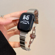 詩(shī)迦努【夏季新品】適合Apple表帶Iwatchs10 Generation Metal女士款A(yù)pplewatch9小腰煉S8夏季新款41mm45 銀色 New-適用:iwatch_S10【42mm】送水