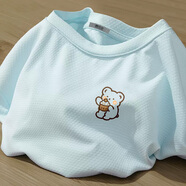 雪中飛短袖t恤女夏季2025新款防曬冰絲涼感跑步運動(dòng)上衣 淺藍色150F (甜品熊) XL 170/92A-推薦尺碼130-150斤