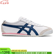 Onitsuka Tiger/鬼?；⑴\(yùn)動(dòng)休閑鞋平底舒適百搭禮物春季上新1182A078 White/Independence Blue 10