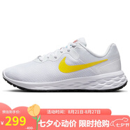 耐克NIKE馬拉松跑步鞋女REVOLUTION 6 NEXT運動(dòng)鞋DC3729-105白黃36